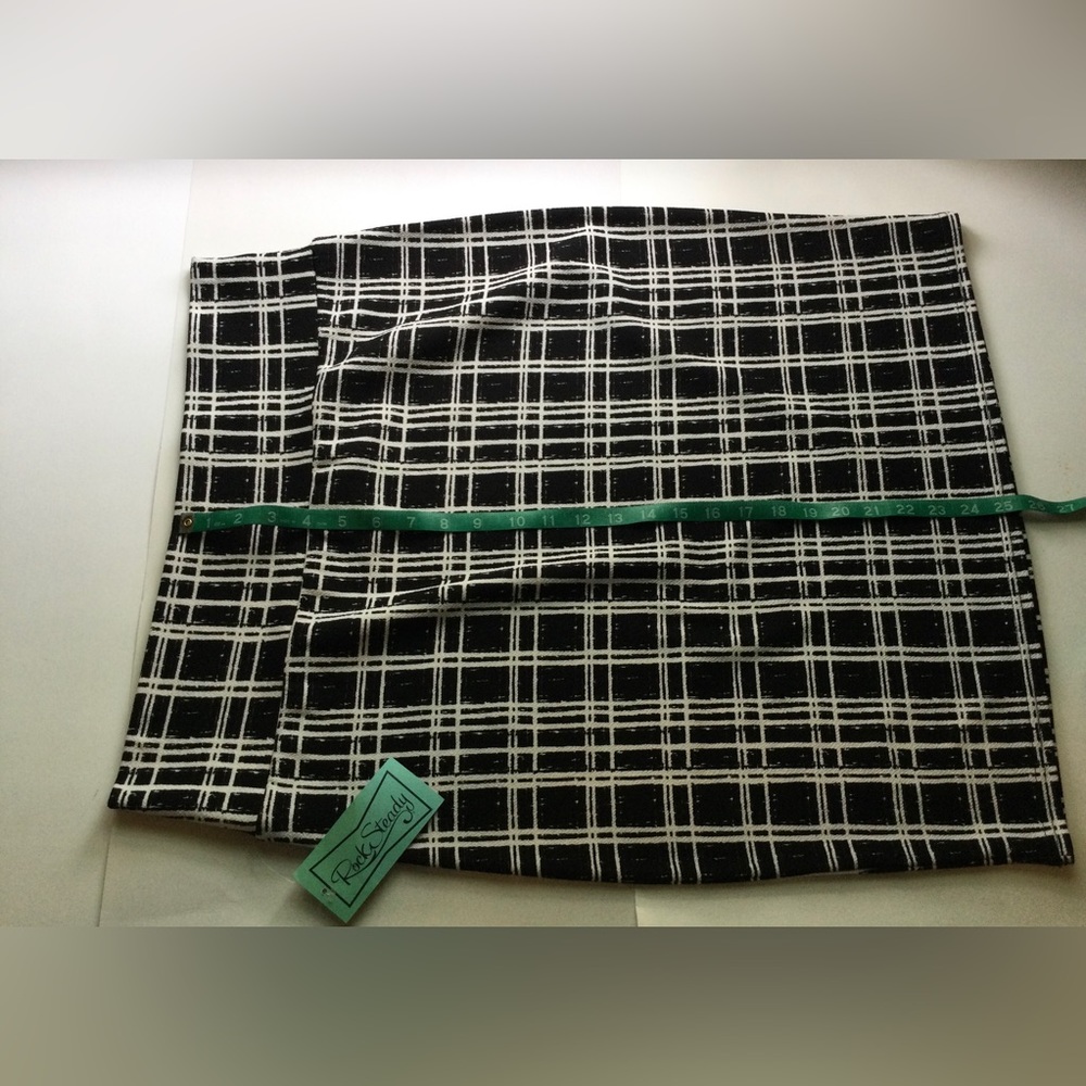 Rock Steady black and white striped skirt (1549)